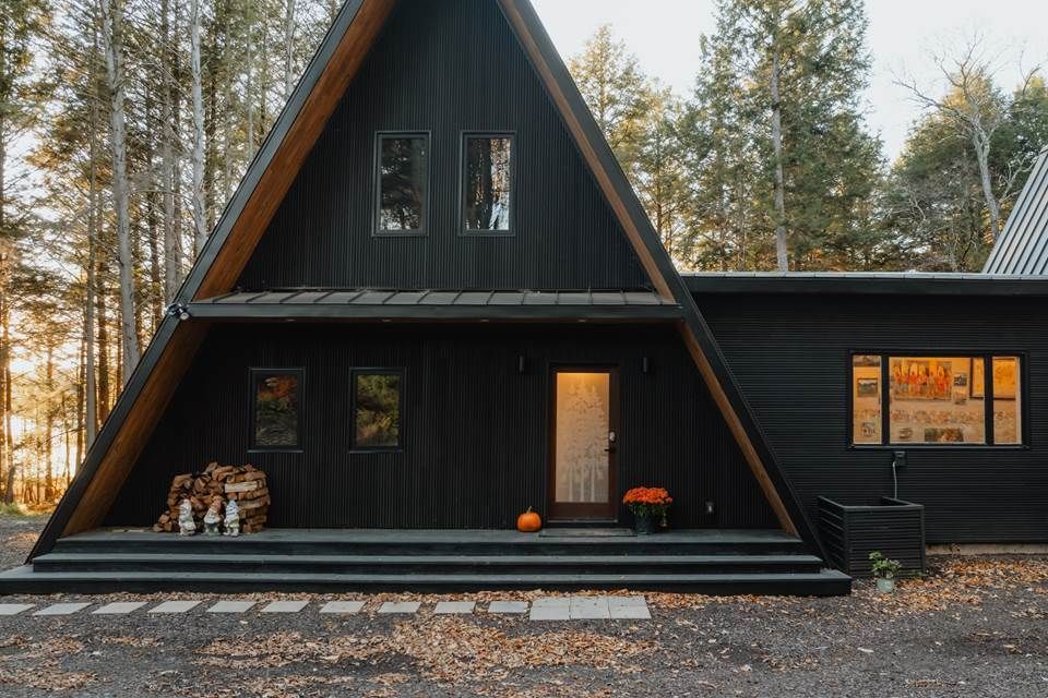 Maison en A, bardage Black